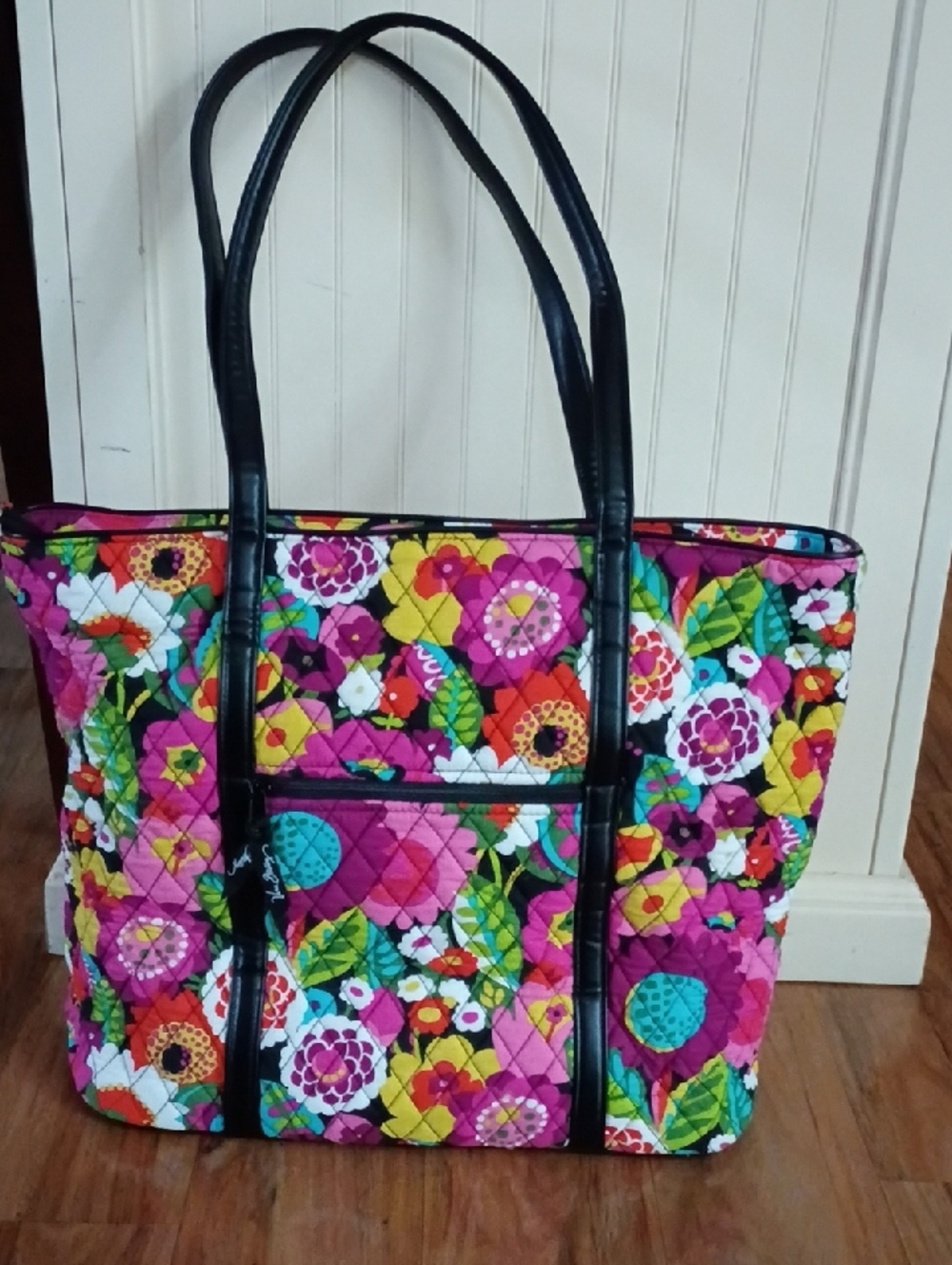 Vera Bradley Quilted Floral Tote Bag - Picture 3 of 13